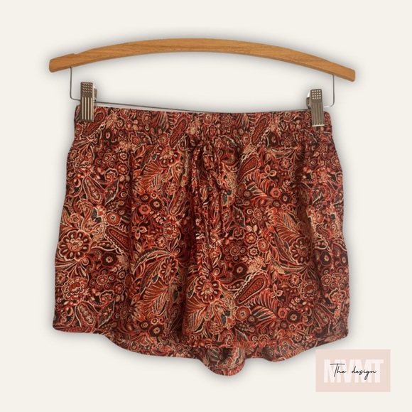 Forever 21 | Contemporary High Waisted Lounge Shorts | Orange/Red | Size Small - Picture 1 of 5